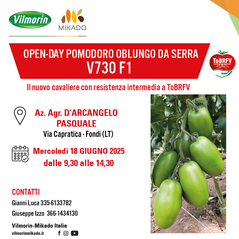 Invito Open-day pomodoro V730 Fondi