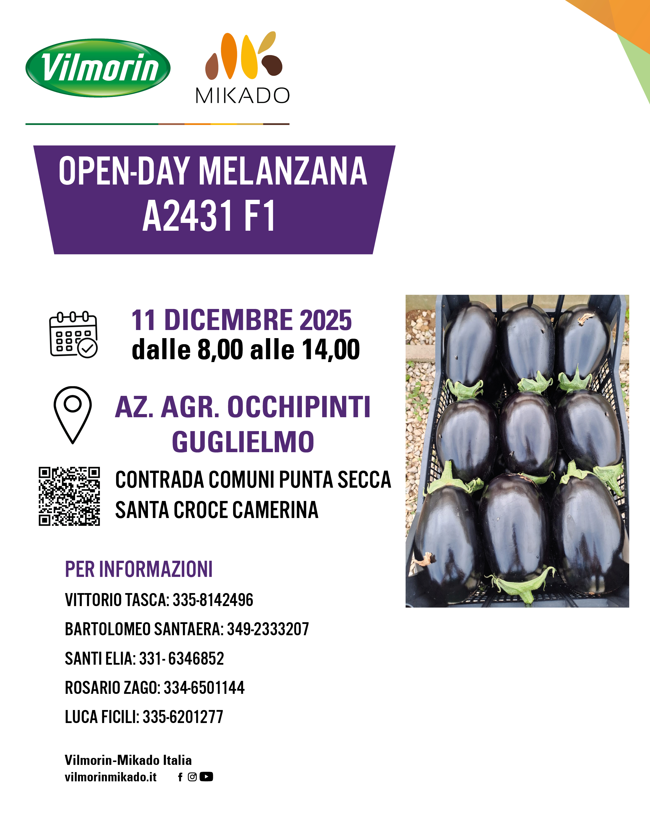invito  open-day melanzana A2431  2025